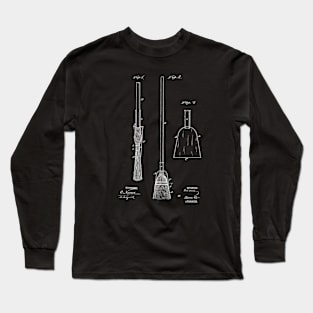 Broom Vintage Patent Drawing Long Sleeve T-Shirt